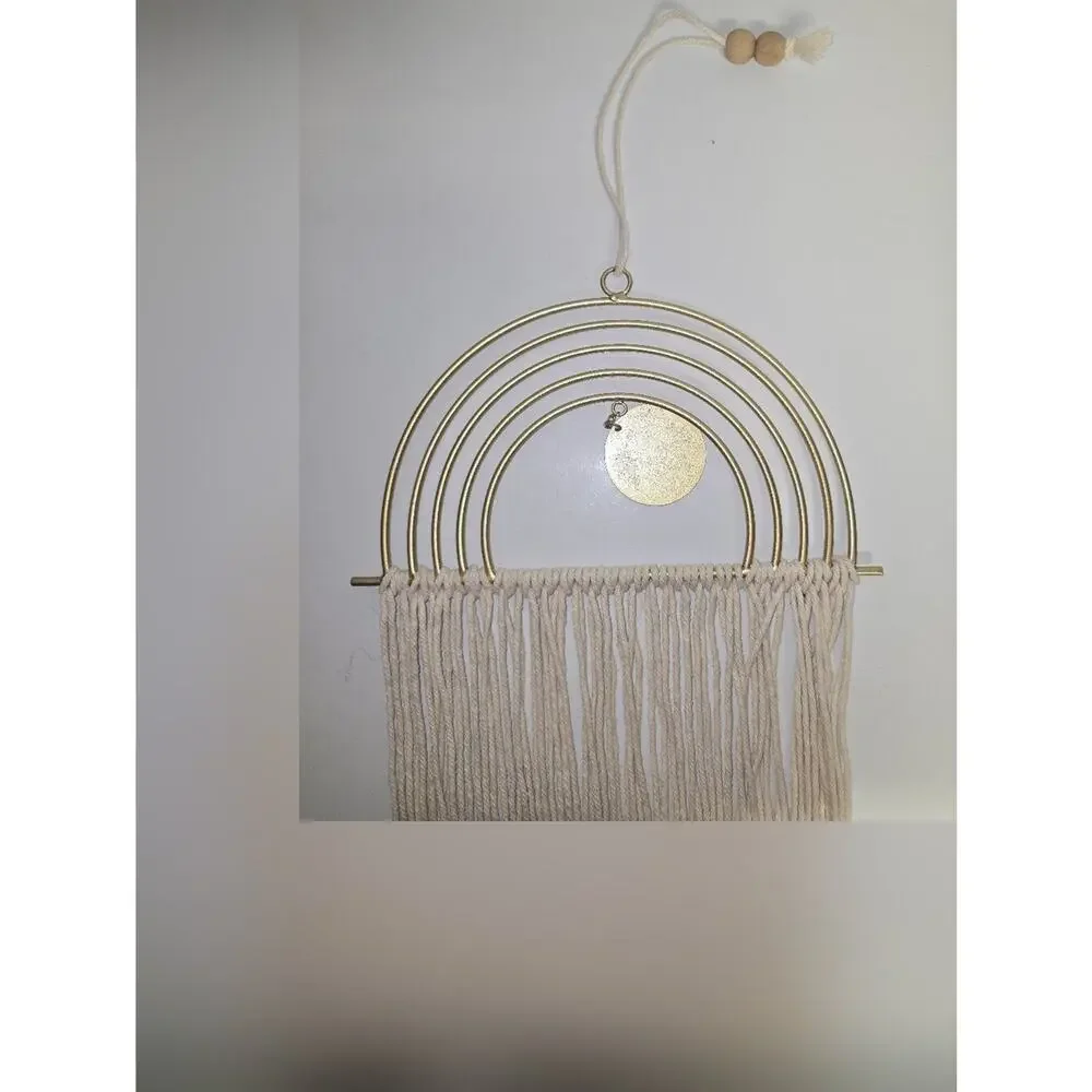 Gold and Cream Boho Wall Hanging by